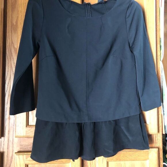 Club Monaco Scoop Neck Ruffle Silk Hem Blouse - S - Picture 4 of 12